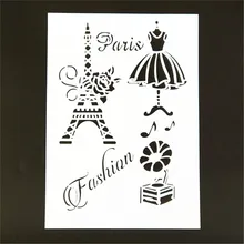 DIY Painting A4 Size Fashion Paris Design Layering Stencil Template For Wall Furniture Painting Decor Scrapbooking Stamping DIY Painting A4 Size Fashion Paris Design Layering Stencil Template For Wall Furniture Painting Decor Scrapbooking Stamping
