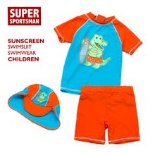 Детский купальный костюм Одна деталь Мальчики Купальники с милым мультипликационным принтом Рашгард для плавания UPF50+ пляжная одежда детей водные виды спорта детские купальные костюмы