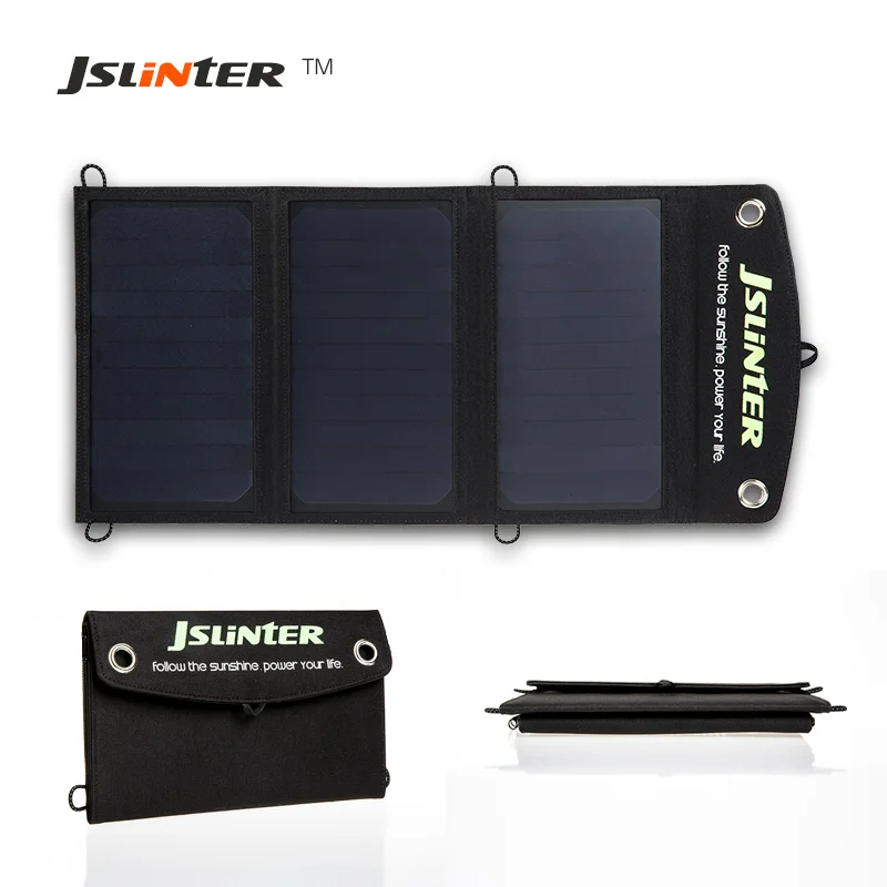 Portable solar charger for mobile, Jslinter 5v 18w solar cells solar panel USB output, outdoor for phone Portable solar charger for mobile, Jslinter 5v 18w solar cells solar panel USB output, outdoor for phone