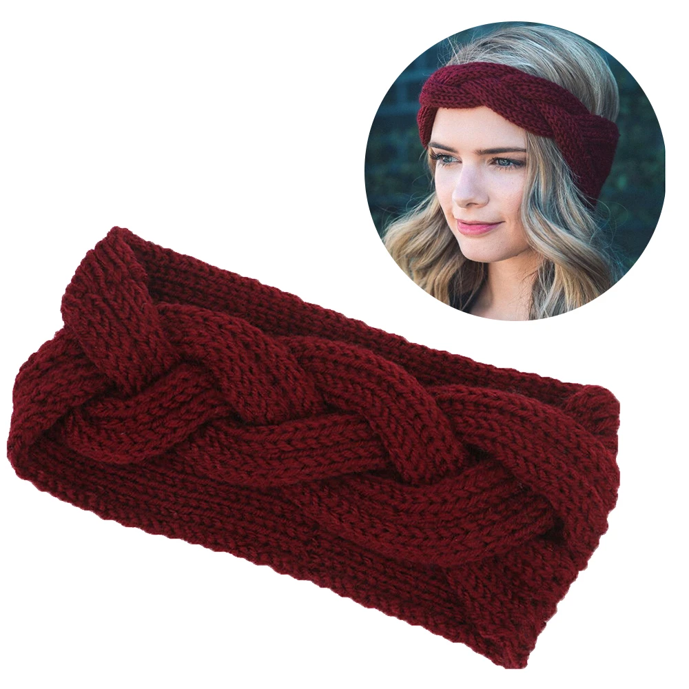 Fashion Knitted Wool Stretchy Headbands Earmuffs Hair Band Cap New