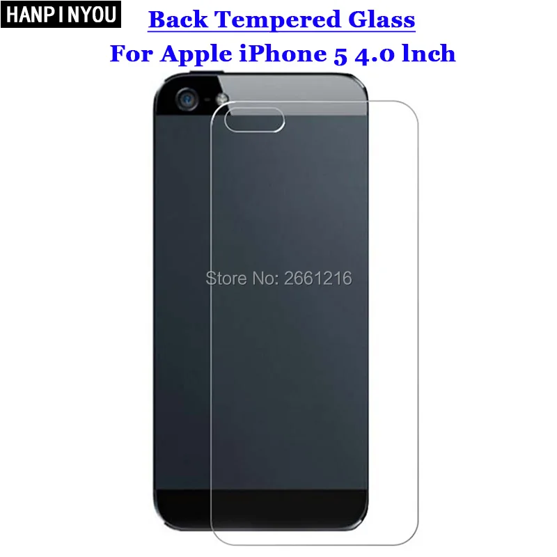

For iPhone SE 5 5S Back Rear Tempered Glass 9H 2.5D Premium Screen Protector Film For Apple iPhone 5 5S SE 4.0"