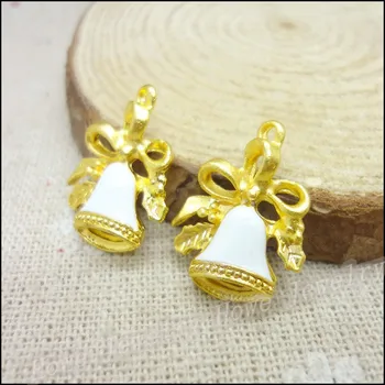 

40 pcs Christmas Charms Santa Claus Pendant Gold plated Zinc Alloy Fit Bracelet Necklace DIY Metal Jewelry Findings