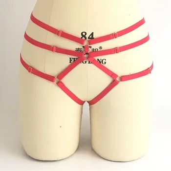 

Women Sexy Pastel Goth Body Harness Garters Harajuku Suspender Belt Fetish Garters Leg Body Harness Adjustable Bondage Garters