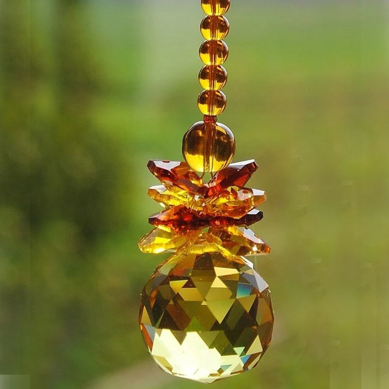 1PCS Chakra Crystal Suncatcher Ball Prism Pendant Hanging Pendant Window Ornament Rainbow Maker