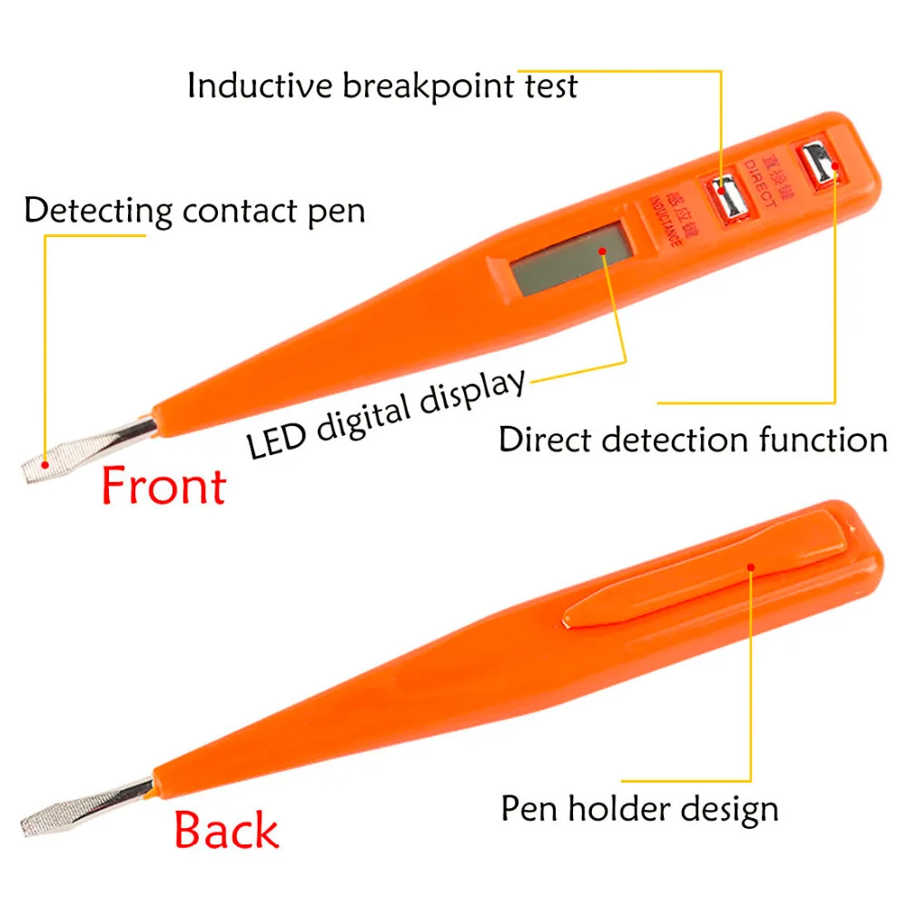 Цифровой тестовый карандаш многофункциональный AC DC 12-250V мульти-датчик Электрический ЖК-дисплей детектор напряжения тестовая ручка
