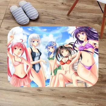 

Living Room Door Mat Anime Bikini Girl Printed Floor Mat Outdoor Rugs Bathroom Kitchen Carpet Anti-Slip Rug House Doormat