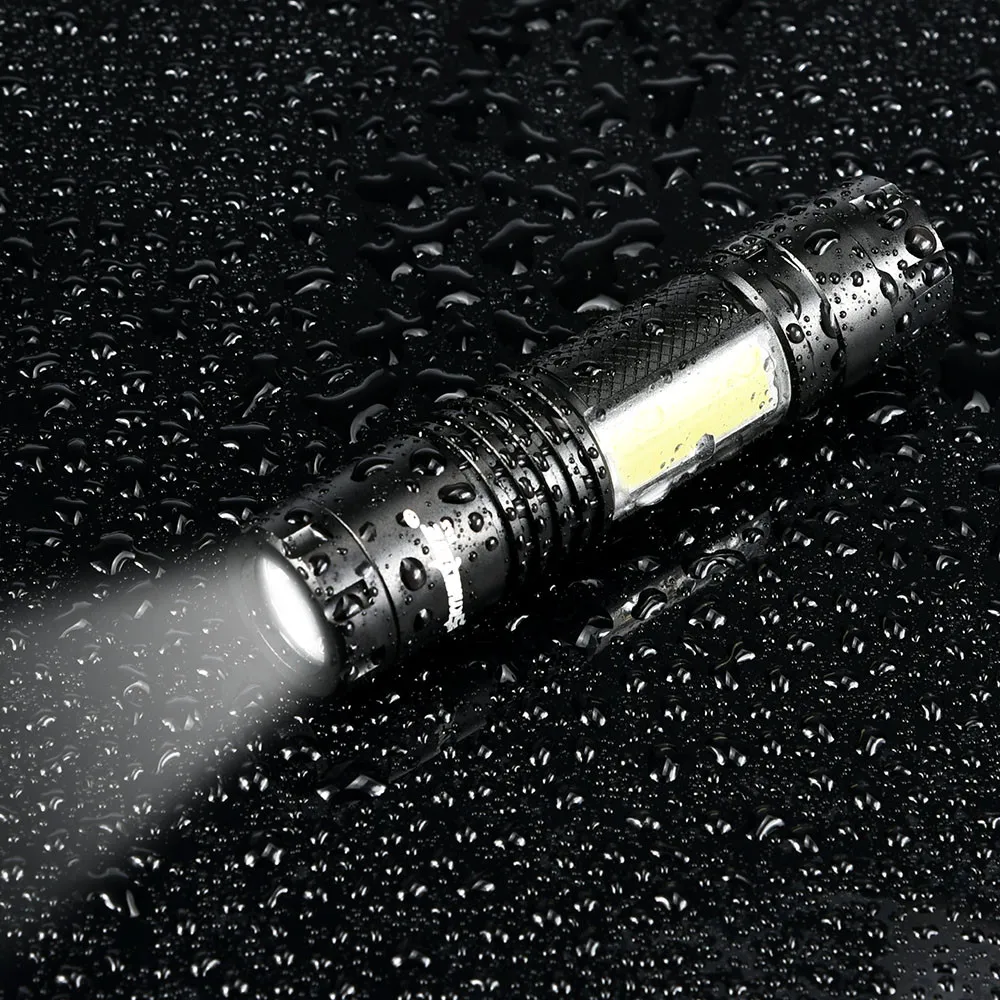 

Rechargeable LED Cycling Front USB Light 2019 Set 5000LM XPE Q5+COB LED Flashlight 14500/AA 4 modes Mini Pocket Clip Torch Light