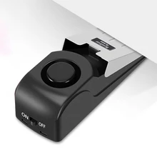 120dB мини беспроводной вибрации сигнализации двери Стоп сигнал для дома Клин образная пробка охранного оповещения системы блок релейная защита