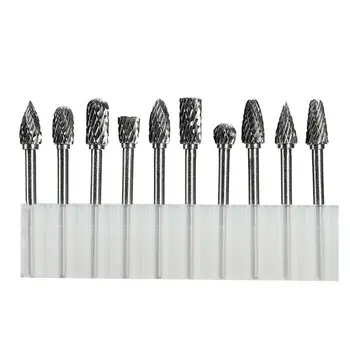 

10Pc HSS Router Carbide Engraving Bits +10Pcs Router Bit 1/8" Shank For Rotary Tools for Woodworking Carving Engraving Drilling