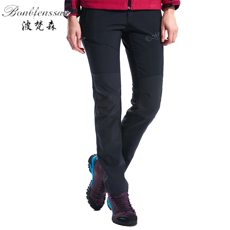 Najtaniej Nowe zimowe ciepłe spodnie sportowe damskie wodoodporne ciepłe polarowe spodnie trekkingowe wspinaczka Camping Sport Softshell spodnie 1828B