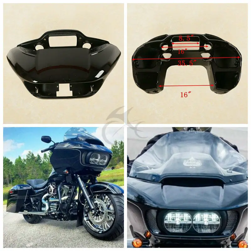 

Painted Black Matte Black ABS Inner & Outer Fairing For Harley Road Glide FLTRX CVO Ultra 2015-2019 2018