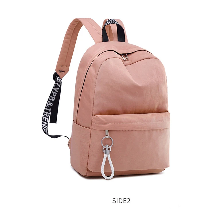 Водонепроницаемый нейлоновый женский рюкзак, школьный Одноцветный женский рюкзак для колледжа, для ежедневного отдыха, сумка для книг, сумка для ноутбука, модный рюкзак