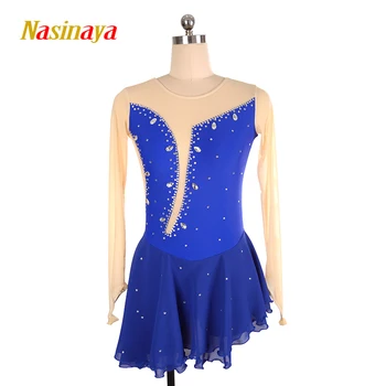 

Nasinaya Figure Skating Dress Customized Competition Ice Skating Skirt for Girl Women Kids Gymnastic Performance Irregular Skirt