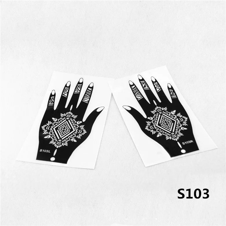 

12pcs Henna Stencil Mehndi Arabic Indian Style Temporary Hand Tattoo Body Art Sticker - reusable