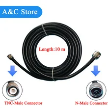 М 10 м антенный кабель N-Male к TNC-Male разъем с м 10 м удлинитель Черный м 10 м кабель