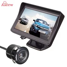 4.3 Pulgadas Sistema de Aparcamiento Automático HD de Coches Espejo Retrovisor con 170 Grados de Visión Trasera de Aparcamiento de Copia de seguridad Kit de la Cámara A Prueba de agua