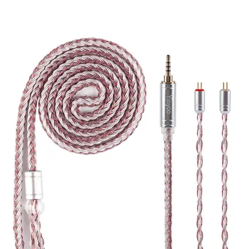 

AK Yinyoo 16 Core Silver Plated Cable 2.5/3.5/4.4mm Balanced Earphone Upgrade Cable With MMCX/2Pin for ZS10 PRO AS16 AS12 ZSX