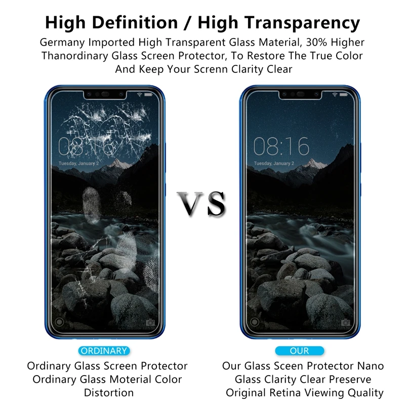 Для Huawei Nova 3i 2.5D антишпионское закаленное стекло для защиты экрана Nova3i|Защитные