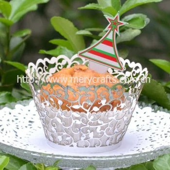 

laser cut cupcake wrappers for wedding little vine mini sweet cake wrappers