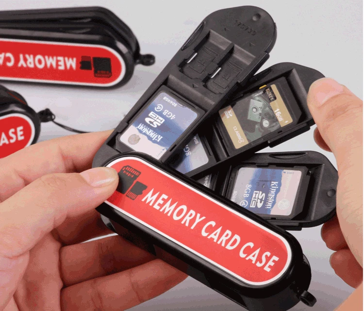 

Memory Card Case Holder store card box for SD TF SIM NANO cards Anti-shock Storage CASE For sony canon gopro camera