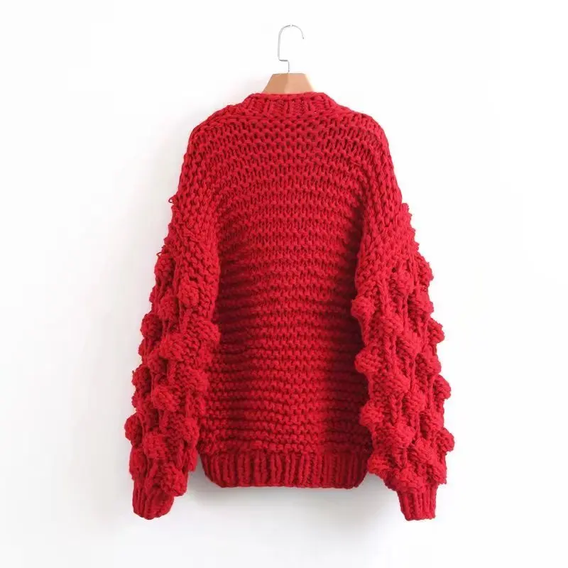 Try Everything 2018 Women Winter Sweater Cardigan Black Hand Knitted Long Sleeve Cardigan Female Thick Pull Femme Hiver Sweaters