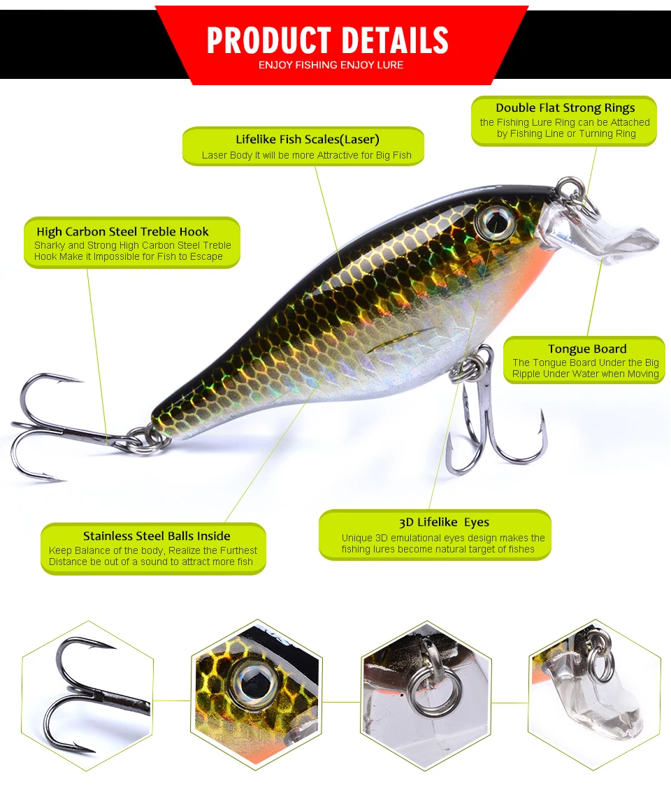 1 шт. Vib Topwater Painting Crankbaits пластиковые рыболовные приманки 8,4 см/11 г VIB приманка для окуня 6 цветов рыболовные снасти на пескаря