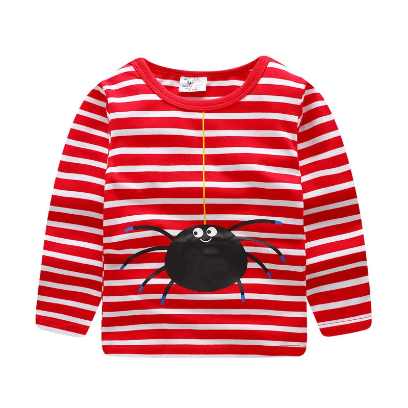 Jumping meter/детская футболка для мальчиков одежда для малышей футболка с длинными рукавами для мальчиков хлопковая Детская футболка с аппликацией пингвина из мультфильма
