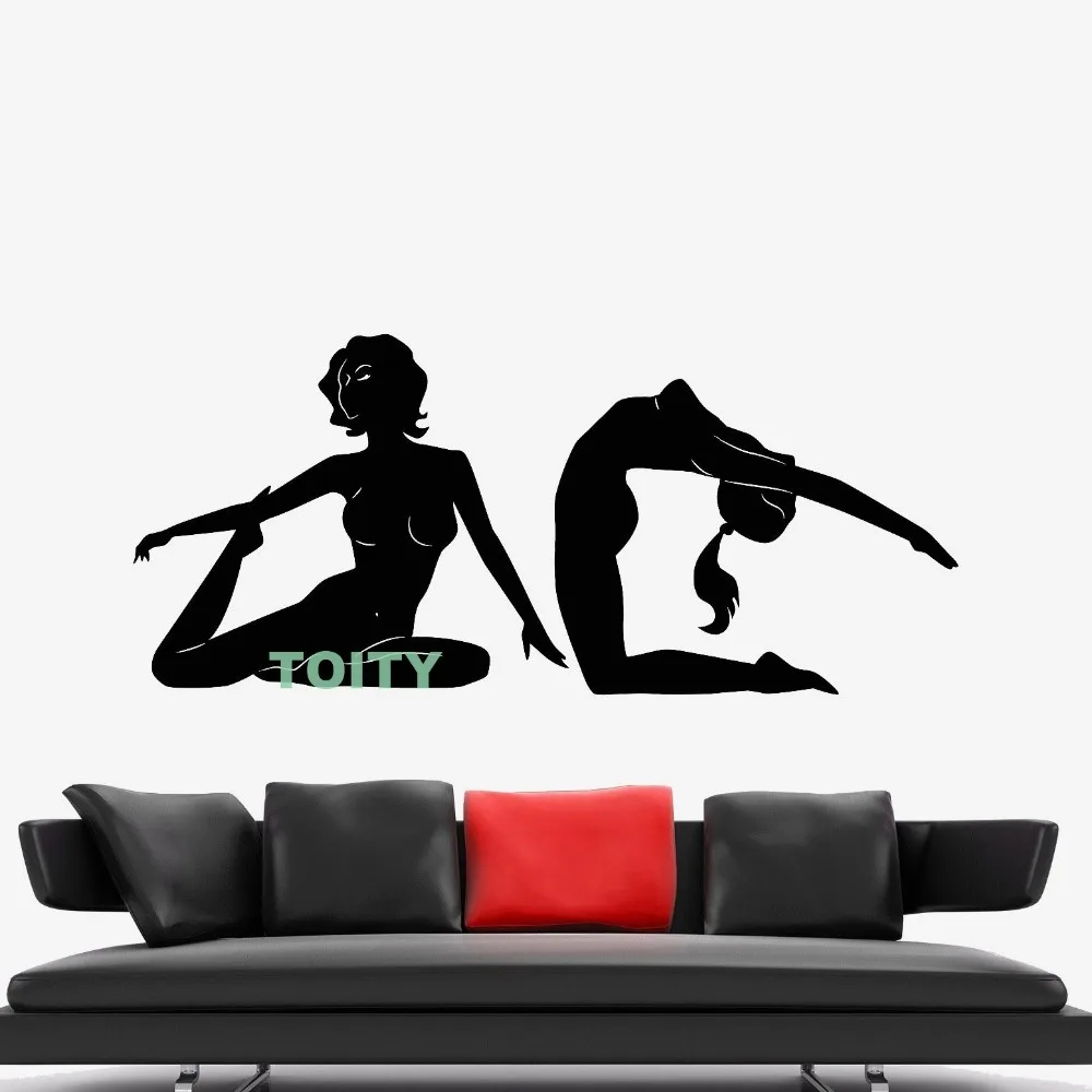 Buy Vinyl Wall Decal Yoga Centre Meditation Pose Sport