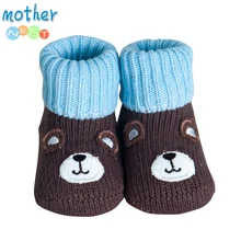 Mother Nest Brand 2017 Baby Socks Newborn Anti Slip Cute Style Toddler Winter Baby Wear Warm Socks 0-6 M