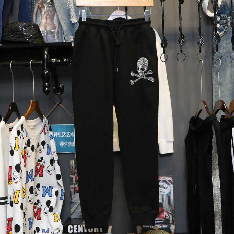e outono moletom Lazer Moda Calças Elástico