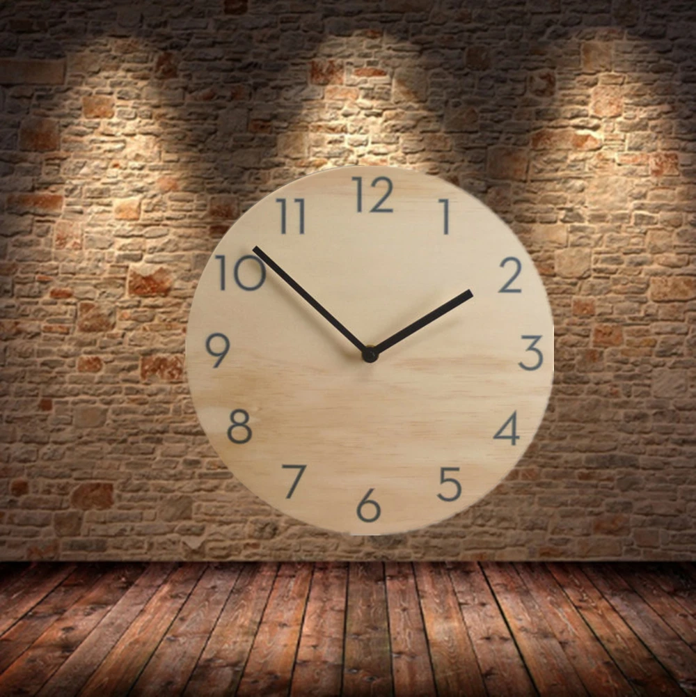 Objectify Plain Wall Clock with Neutra Numbers Decor Wall Art Clockin