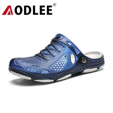 AODLEE прозрачная обувь без шнуровки сандалии мужские сандалии; летние пляжные сандалии для прогулок Повседневные шлепанцы Croks sandalia hombre