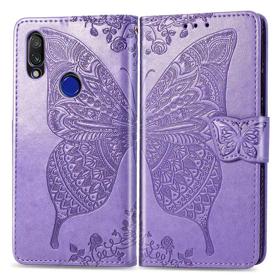 Xiaomi Redmi 7 Case Flip Wallet PU Leather Case On For Xiaomi Redmi 7 Cover Butterfly Mmbossing Phone Cases For Redmi 7 Coque xiaomi leather case card Cases For Xiaomi