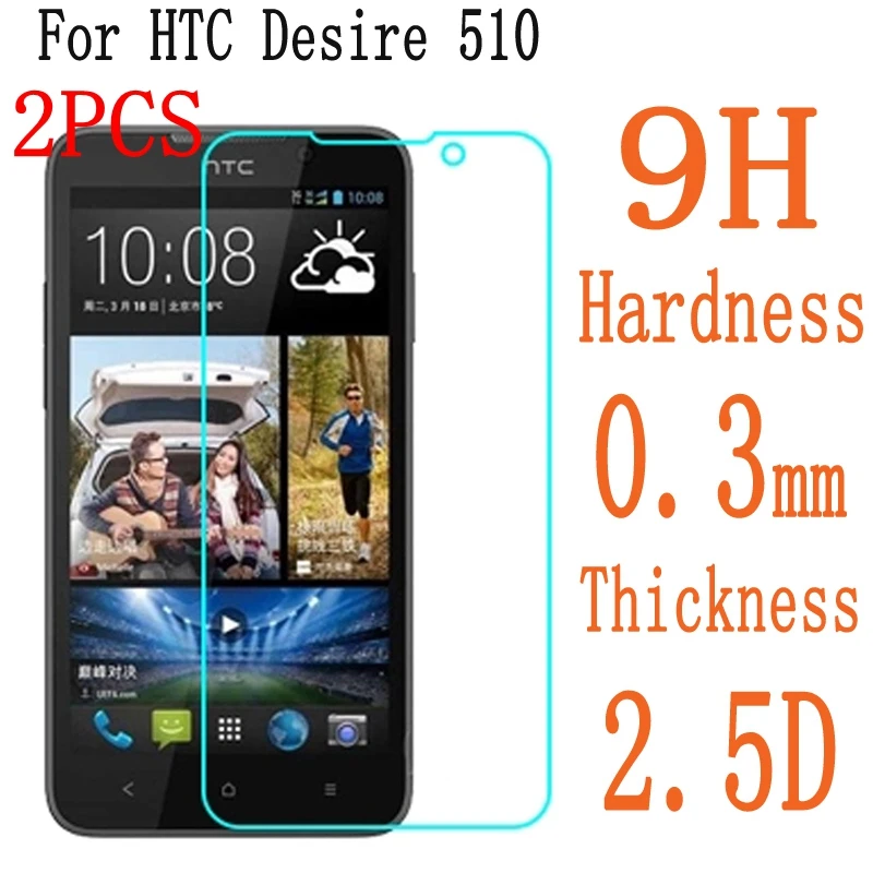 onpeilbaar fusie Toegepast 2pcs Tempered Glass For Htc Desire 510 Screen Protector Protective Film For  D510 A11 Glass - Screen Protectors - AliExpress