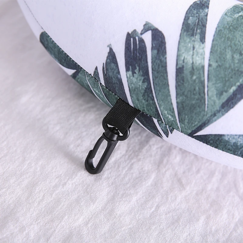 L091-.Neck U Shaped Pillow Hangable Car Travel Leaves Pillow Summer Printing Massager Bedding Sleeping Airplane Body Pillowsjpg (6)