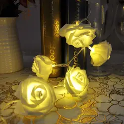 Горячая Распродажа 2 м батарея светодио дный работает LED розы Рождество праздник огни строки для Валентина Свадебные украшения рождения