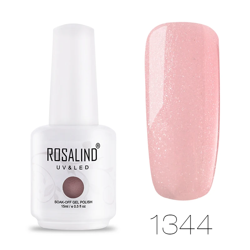 ROSALIND Gel 1S 15ml Gel Nail Polish New 60 Beautiful Colors Designed Nail Art Design Manicure UV Soak Off Primer Gel Varnishes - Цвет: RH1344