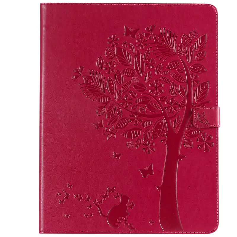 Red Чехол для iPad Pro 12,9 чехол Funda для нового iPad Pro 12,9 дюйма A1876 A2014 A1895 A1983 игровой комплекс для кошек корпус с рисунком+ защитная пленка на экран+ подставка для ручек - Цвет: Red