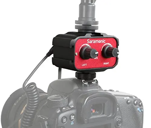 Saramonic SR-AX100 Универсальный микрофонный аудио адаптер микшер со стерео и двумя моно входами 3,5 мм для DSLR камер и видеокамер