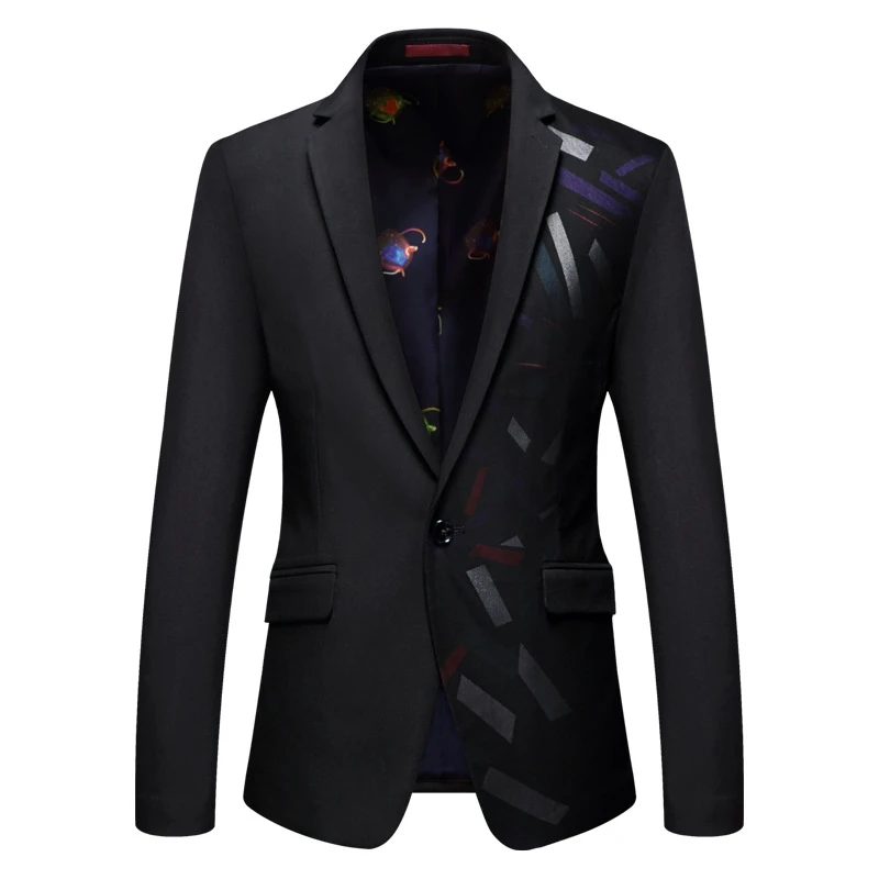 Men Slim Fit Blazer High Quality Patchwork One Button Casual Blazers Jacket Autumn Winter Masculine Blazer Plus Size M-4XL (29)