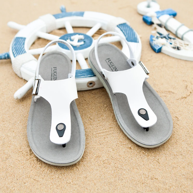 FUGUINIAO/брендовые высококачественные летние пляжные туфли для отдыха/мужские сандалии/черные, синие, белые/размер 38-44