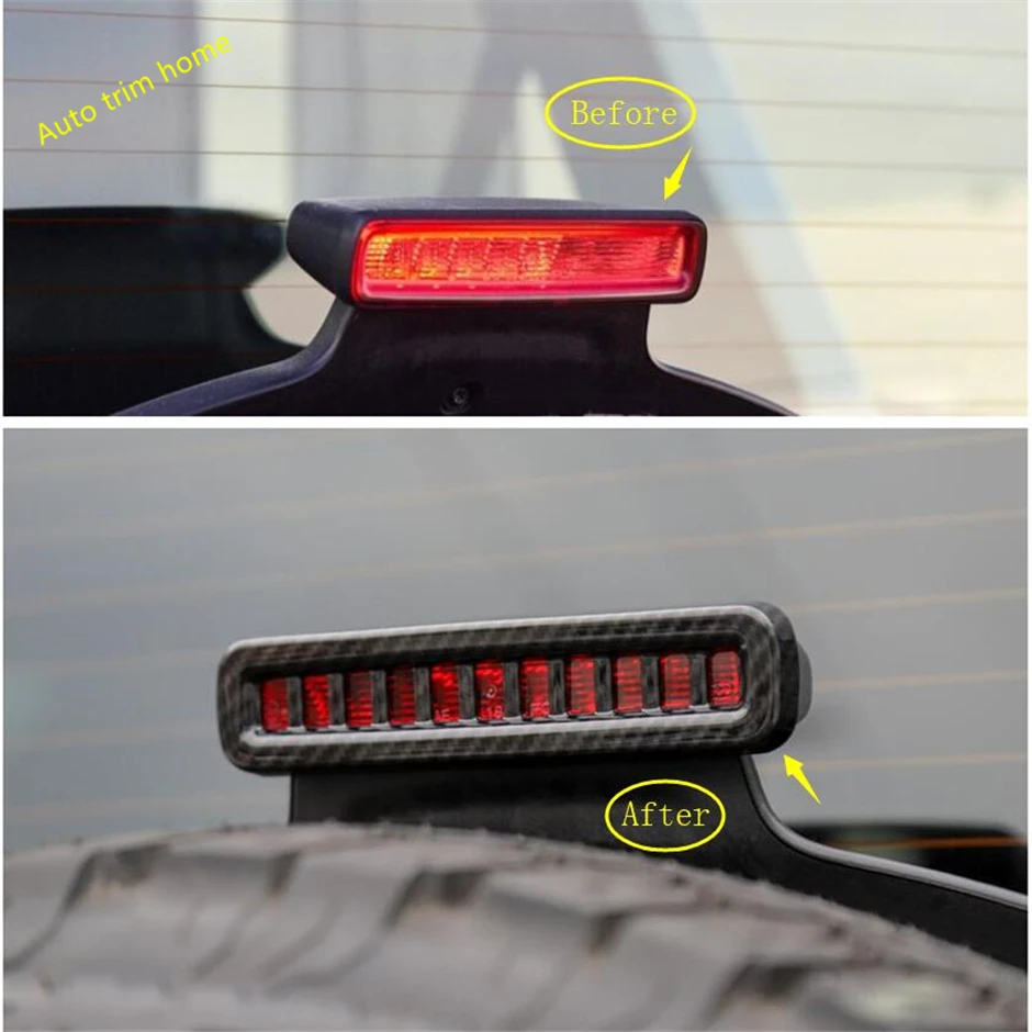 

Lapetus High Positioned Rear Brake Lights Lamp Frame Cover Trim 3 Color Fit For Jeep Wrangler JL 2018 2019 / ABS