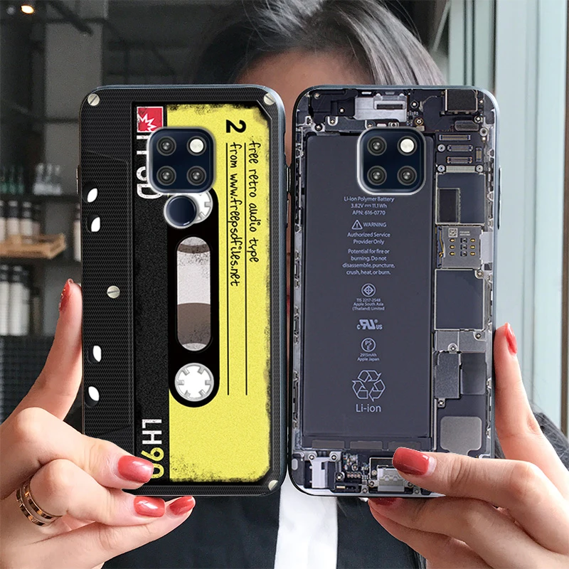 Цветной чехол для радиоленты в стиле ретро Huawei MATE 20 PRO X рельефный с тиснением 20X |