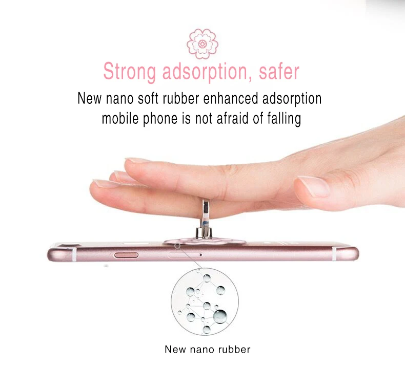 Kongrey 360 градусов Стенд, роскошный, для счастливых цветок кольцо на палец держатель Подставка для мобильных телефонов для iPhone samsung huawei Xiaomi