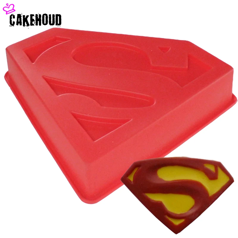 CAKEHOUD 3D мультфильм Супермен логотип Фондант для форм кекса для конфет и печенья силиконовые формы для украшения тортов Инструменты для выпечки средство, мыло