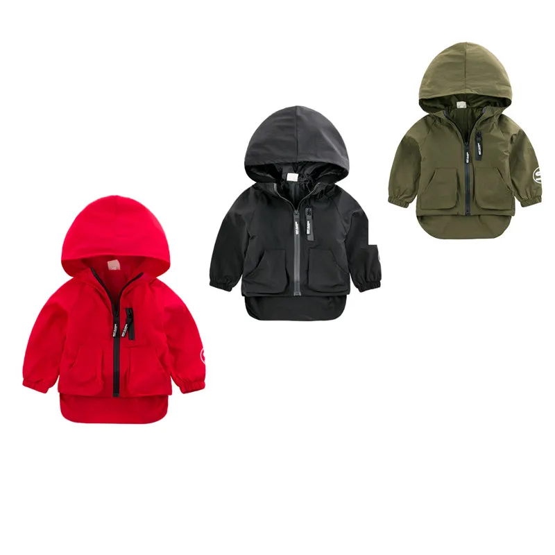 

AILEEKISS Boy Girls Spring Autumn Baseball Jackets Kids Toddler Hooded Windbreaker Children Outerwear Zipper Jacket Baby Clothes