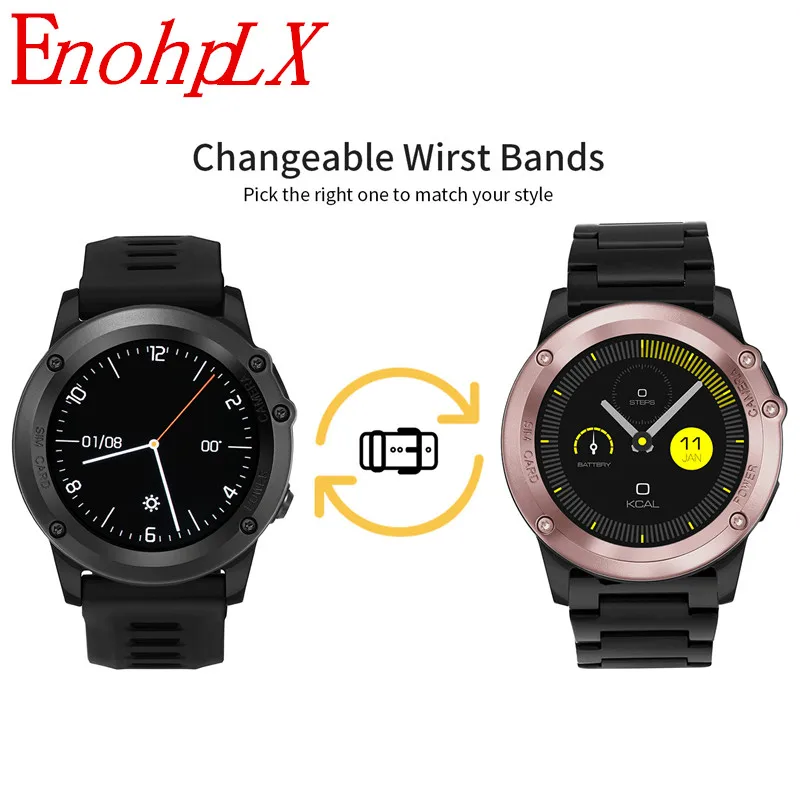 

EnohpLX H1 Smart Watch H1 Android System 4.4 Positioning Dual-Core Ip68 Waterproof Smart Watch high quality fashion smart Watch