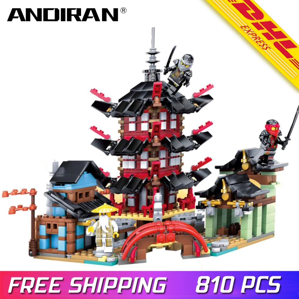

New Ninja Temple DIY Building Block Sets educational Toys for Children Compatible W LegoING ninjagoes