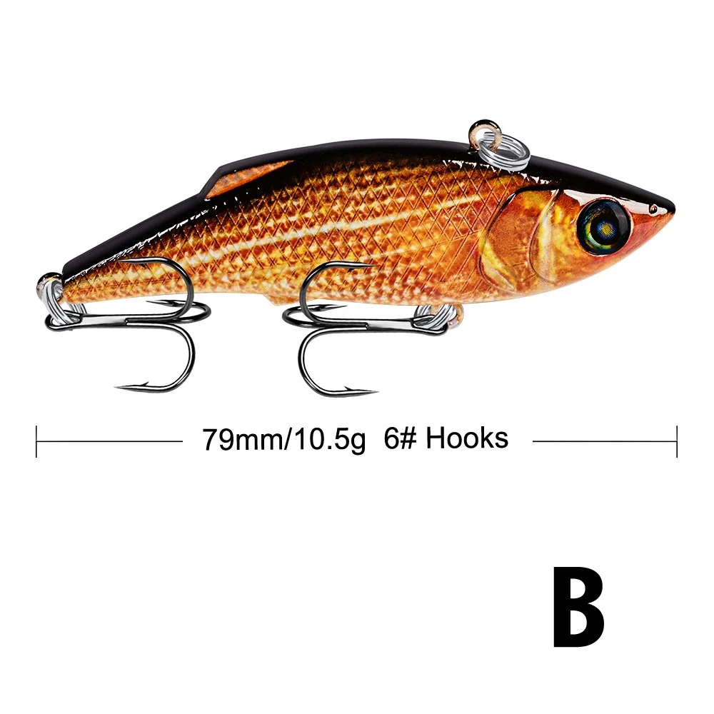 7,9 см, 10,5 г, VIB, приманка для рыбалки, сильная вибрация, жесткая приманка для дайвинга, шумная свинг-приманка, морская воблер, бионическая Реалистичная Рыболовная Снасть