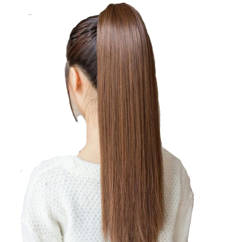 Feibin Tie on Ponytail Hair Extension Tail Hairpiece Long Straight Synthetic Women's Hair B43 Feibin Tie on Ponytail Hair Extension Tail Hairpiece Long Straight Synthetic Women's Hair B43
